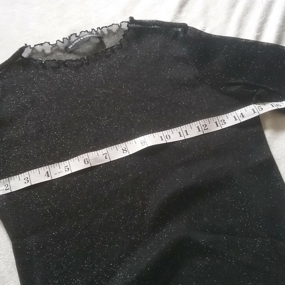 🔵 3/$30 BRANDY 🖤 MELVILLE  See Through Sparkling Top - Picture 9 of 10